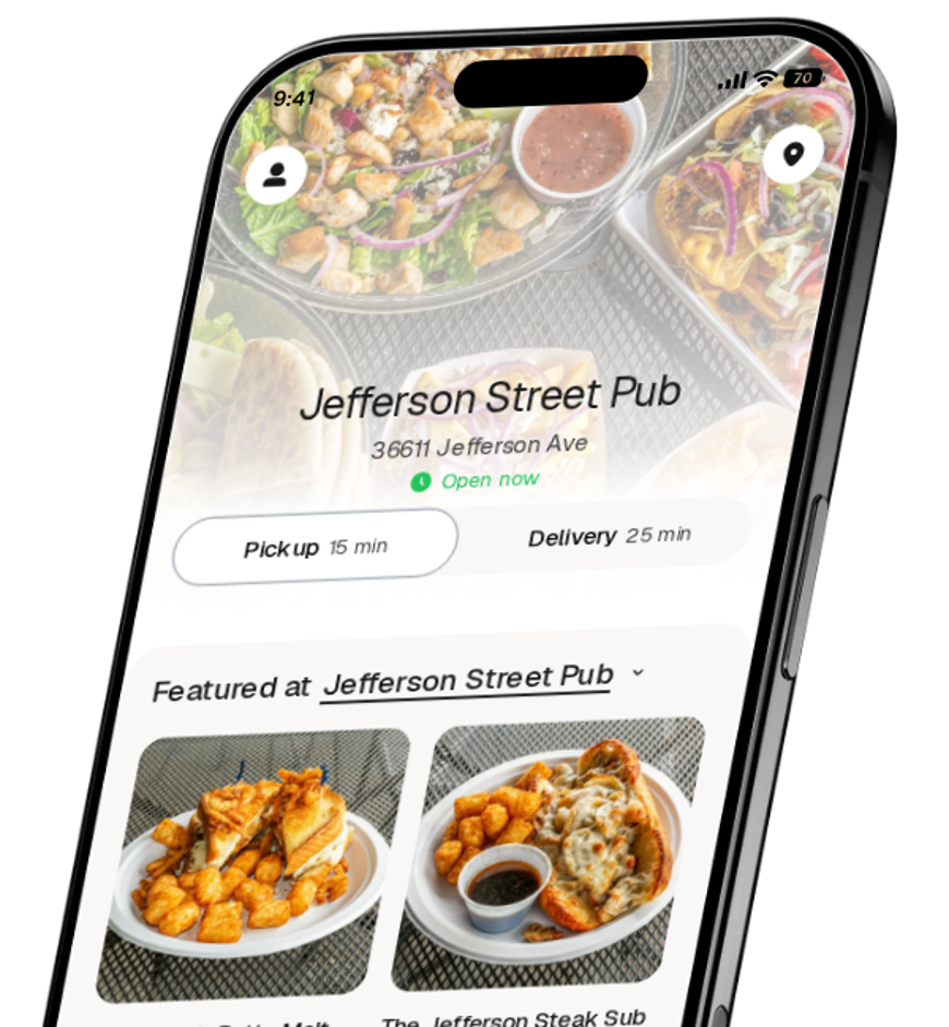 Jefferson Street Pub app preview